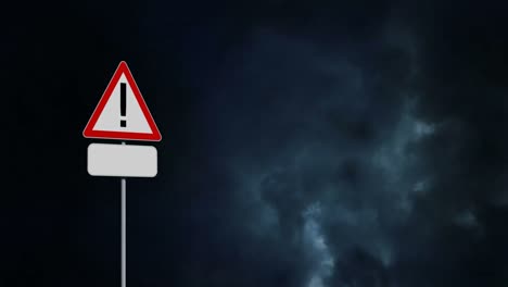 thunder and attention panel sign