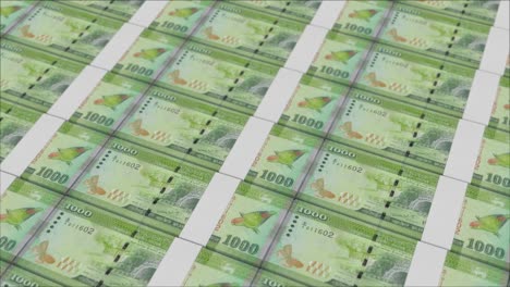 1000 sri lankan rupee banknotes printed by a money press