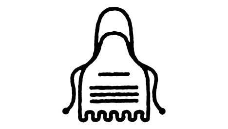asistente de chef dibujo línea icono animación