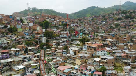 colorful comuna 13 neighborhood in medellin, colombia