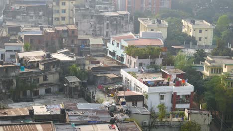 dense urban neighborhood in a developing city