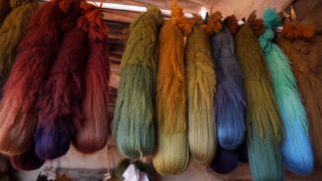 colorful yarn hanges