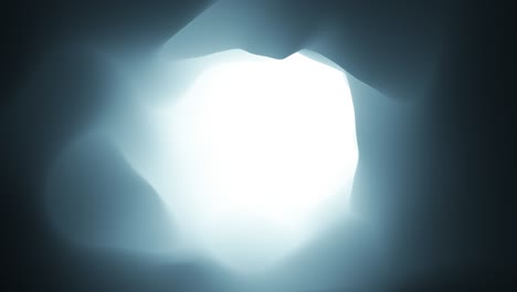 3d render of tunnel with light at the end, 4k abstract animation