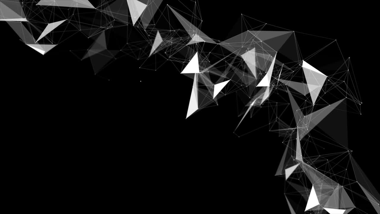 Abstract Plexus Blue Geometrical Shapes Loop Bacground Animation.