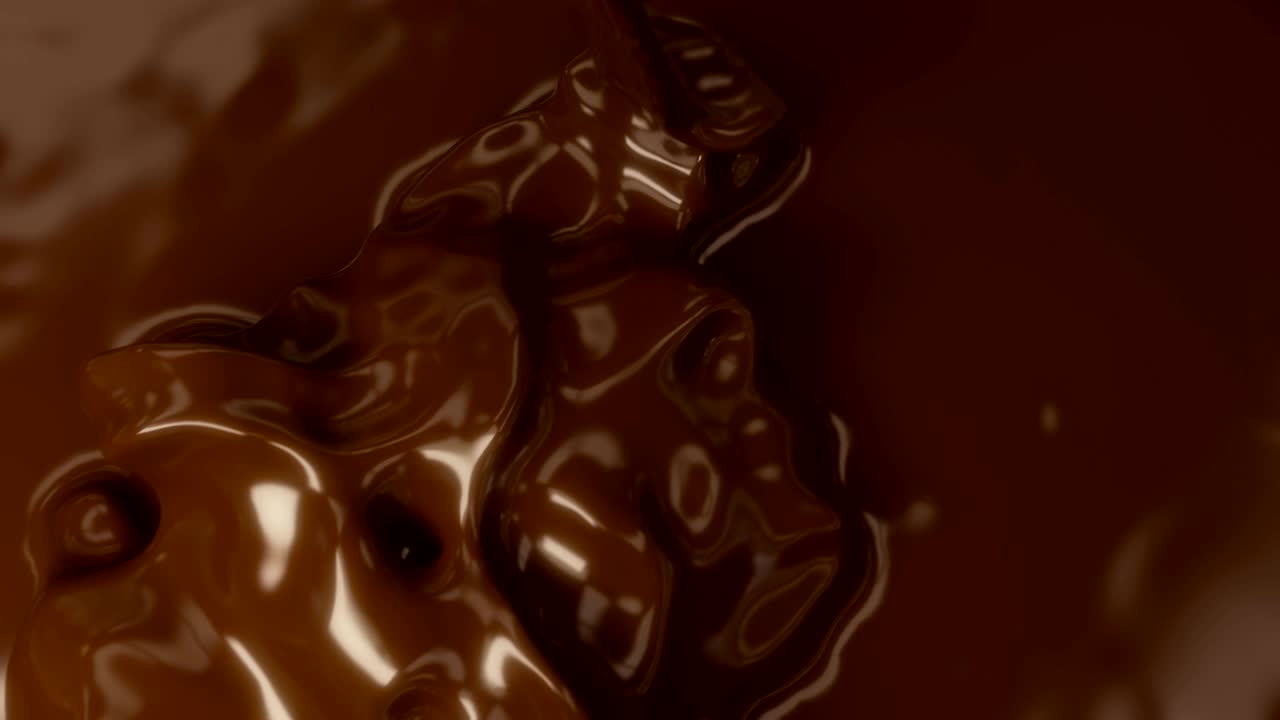 se está vertiendo chocolatado de seda