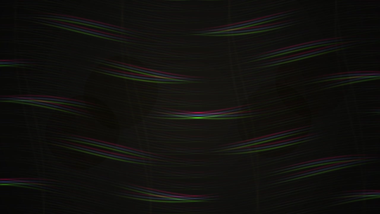 Abstract Background of Moving Wavy RGB Glowing Lines