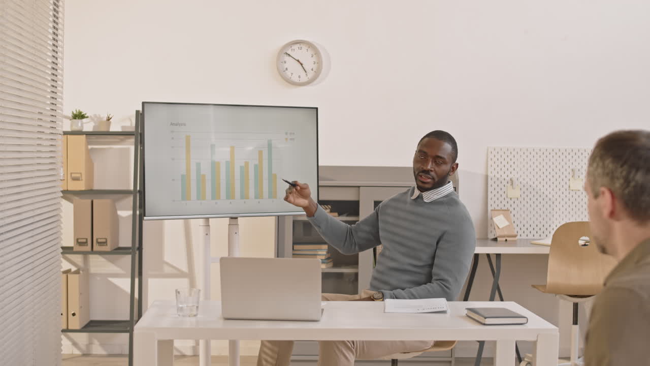 African Office Worker Making Presentation