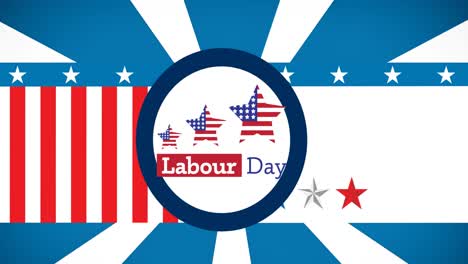 Animation-Des-Textes-Zur-Feier-Des-Labor-Day-über-Der-Amerikanischen-Flagge