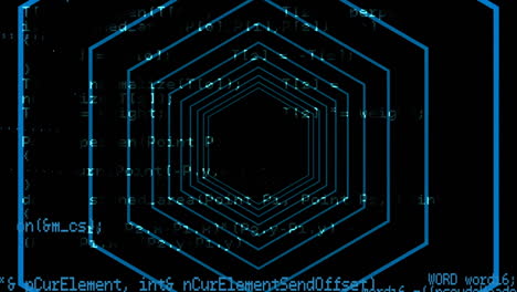 códigos de programa y patrones de hexágono