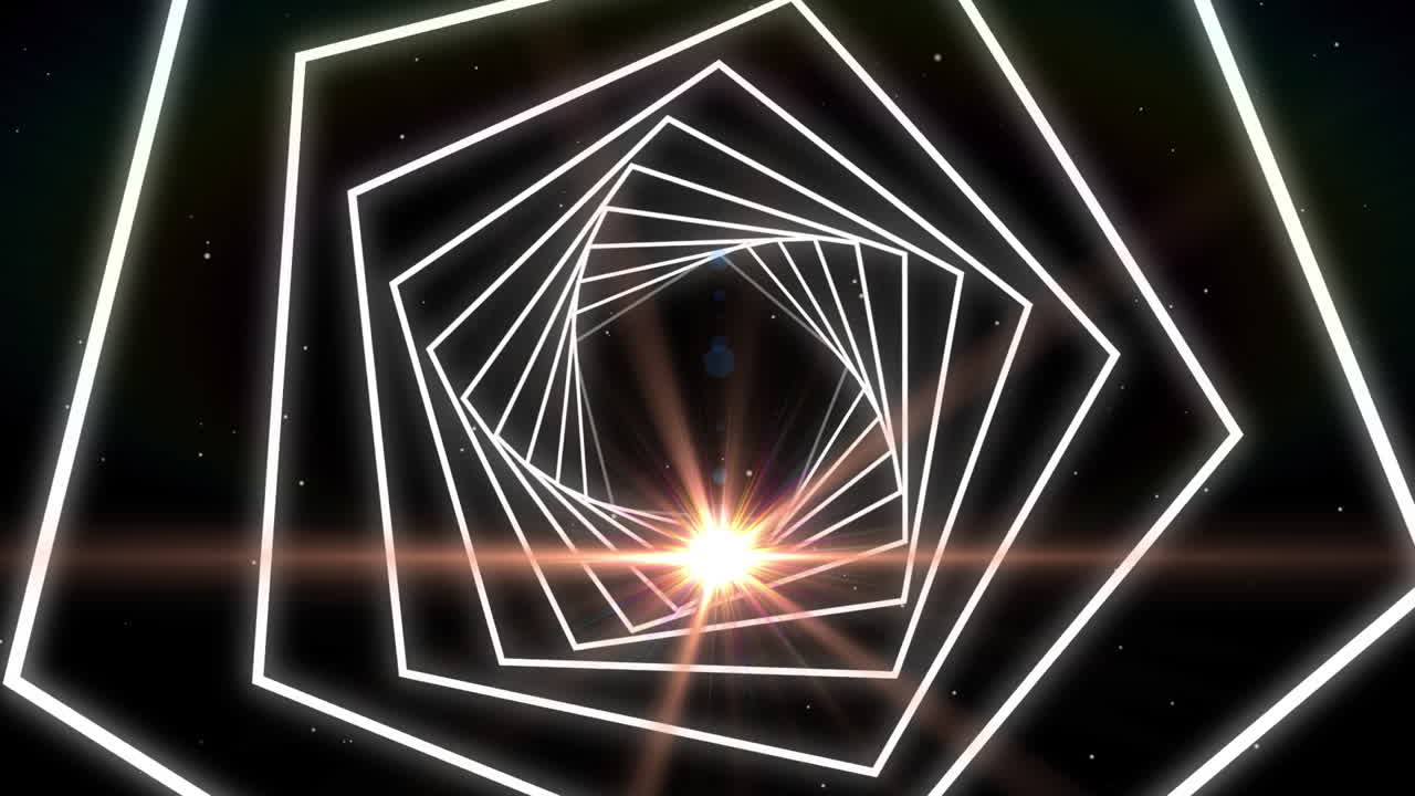 animación de formas blancas sobre un fondo negro