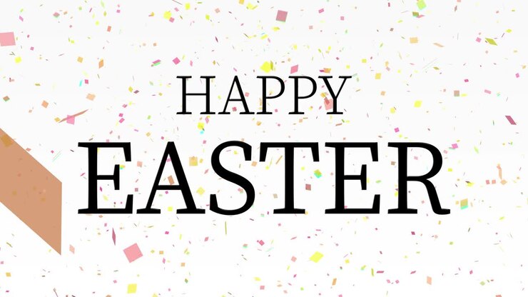 Happy Easter event text animation motion graphics