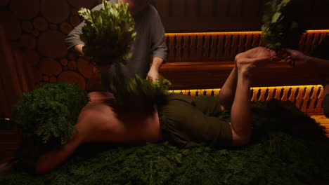 traditional russian sauna herbal treatment