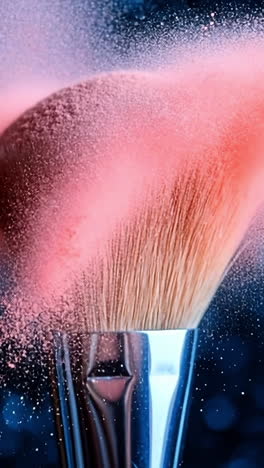 brush creates colorful powder