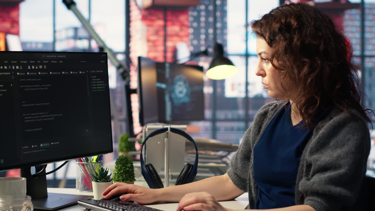 Admin writing code doing maintenance on artificial intelligence neural networks