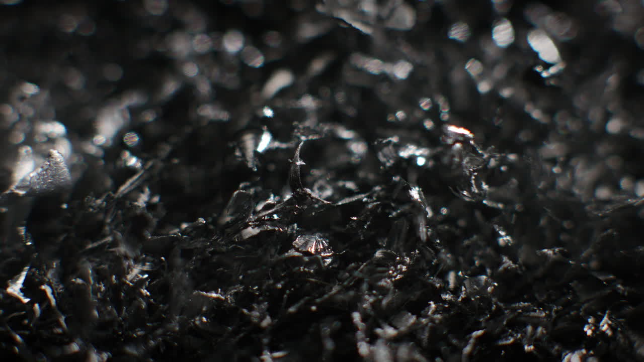 Metal fillings close-up shot