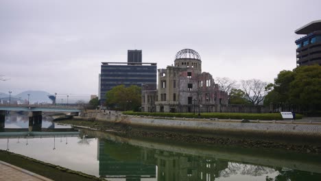 Día-De-Mal-Humor-En-Hiroshima-Con-Nubes-Sobre-La-Cúpula-Atómica-De-Hiroshima-Y-El-Parque-De-La-Paz.