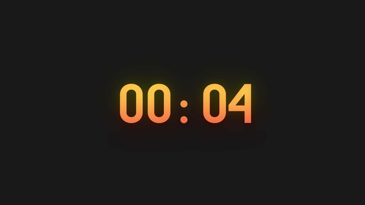 Countdown from 10, orange color
