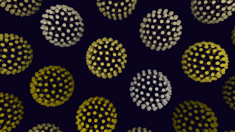 gold and black circle pattern on dark background modern and sophisticated design