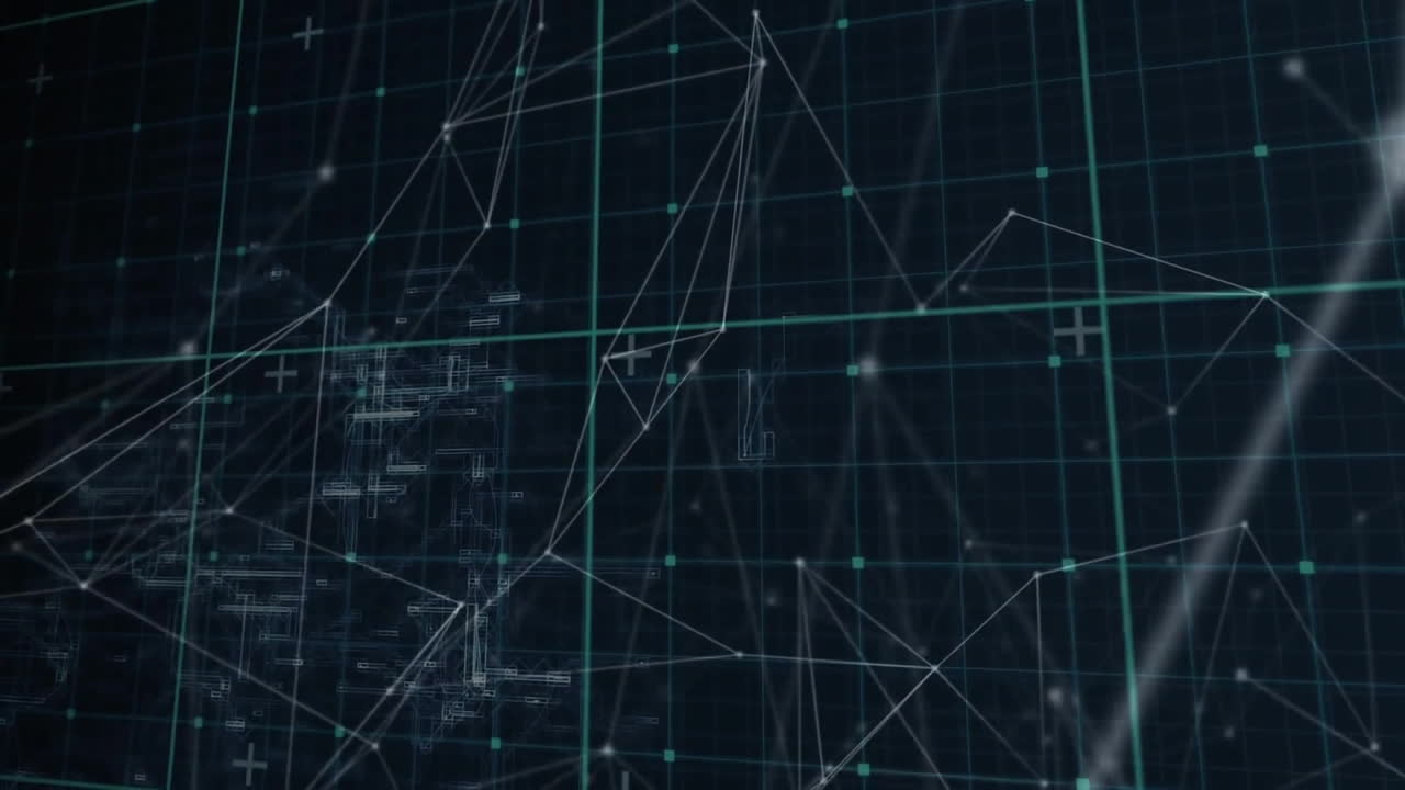 Animation of network of connections on black background