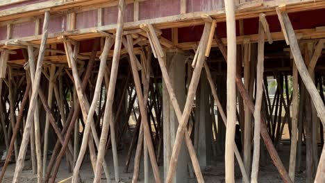 home under construction using cement with column box for inferior, house or apartment building under construction