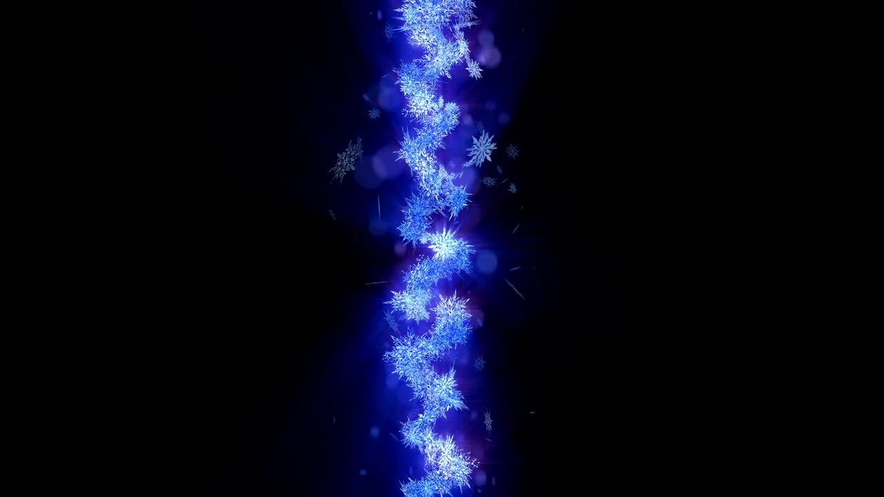 Shinning winter symbol with beauty snowflakes. Vortex from spin snow. Winter pattern. Beauty dancing snowflakes. Abstract loop animation.