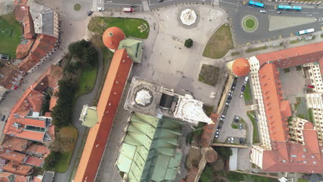 Aerial-view-of-central-Zagreb-and-the-cathedral