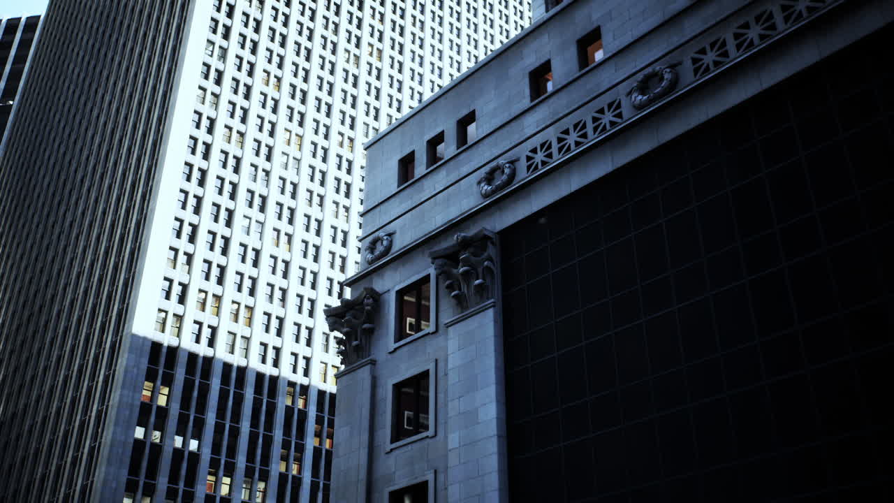 Unique tall buildings in an urban setting during the day