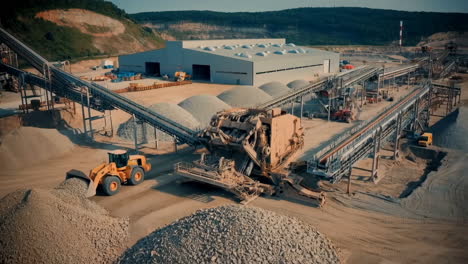 industrial quarry and stone processing plant