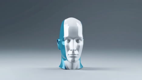 conceptual ai head statue