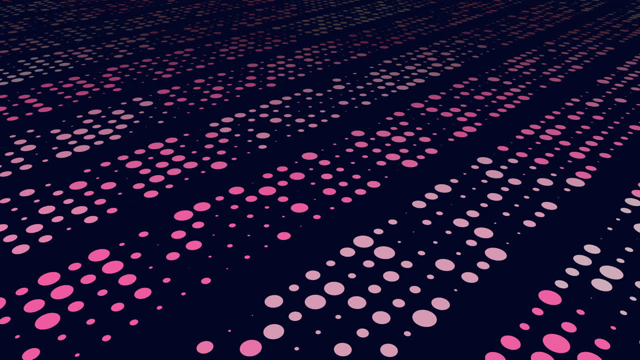 Futuristic dots pattern in rows with rainbow color