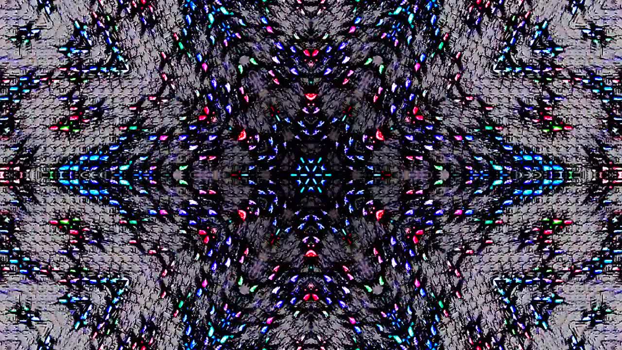 Beautiful abstract kaleidoscope that shines, a radiant light that regulates the subtle movements