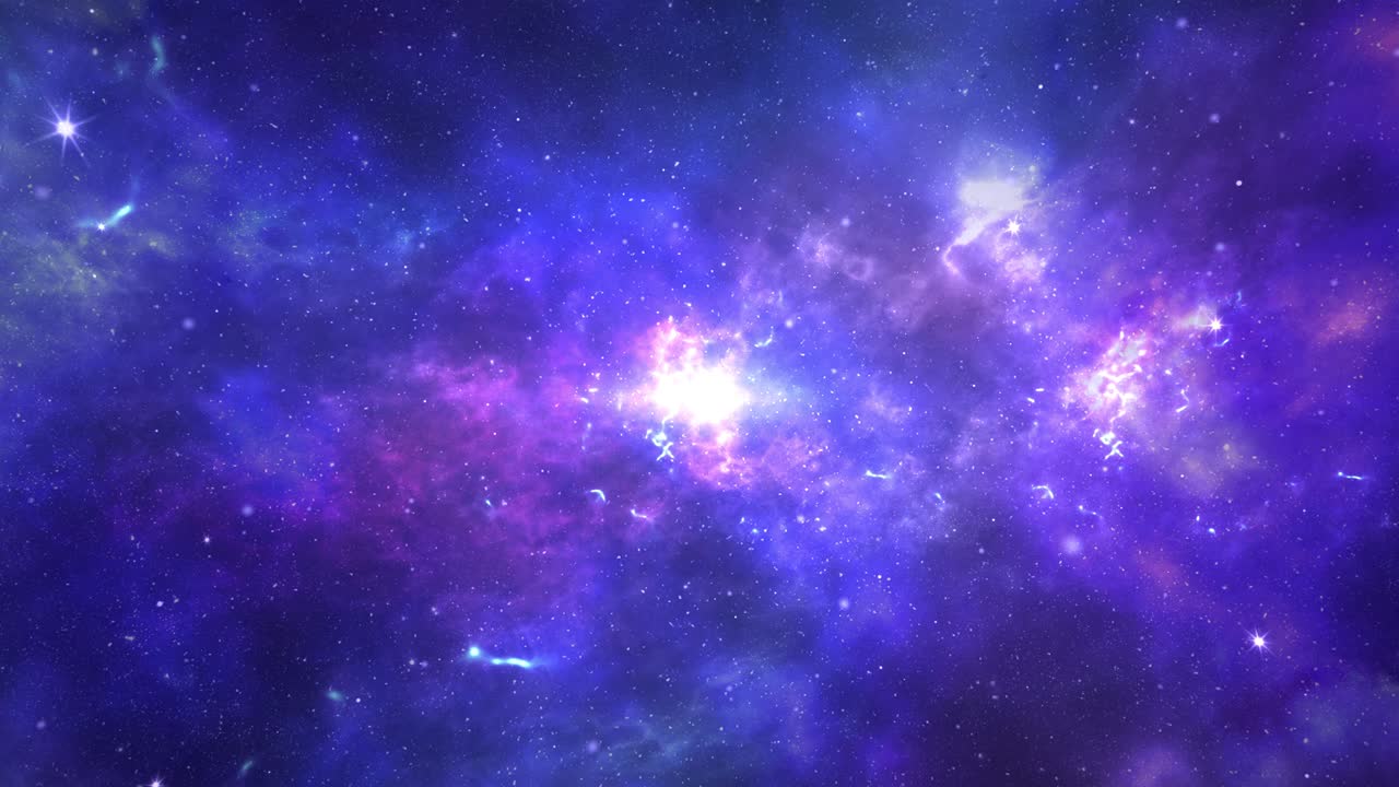 ciencia ficción volando en el espacio galaxia estrellas y nubes de gas universo nebulosas animación de bucle 4k estrella científica