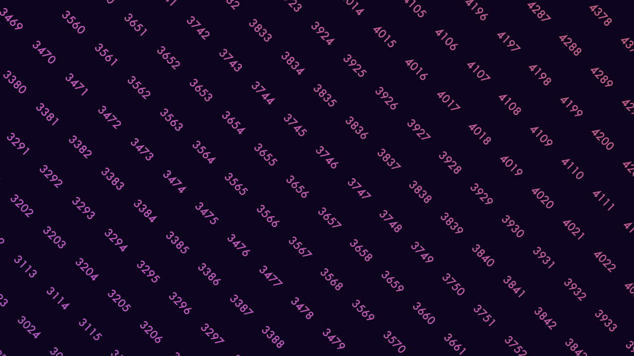 patrón de números coloridos en fondo negro