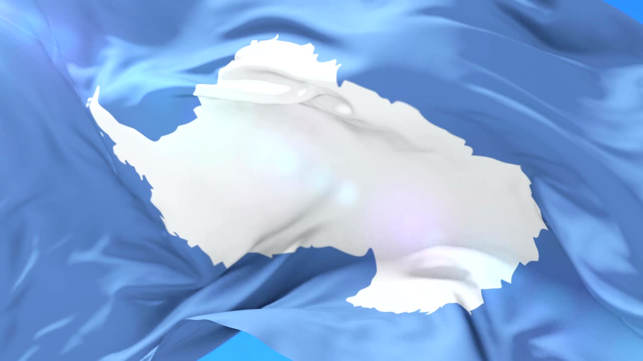 남극의 발이 느리게 회전하고 있습니다.