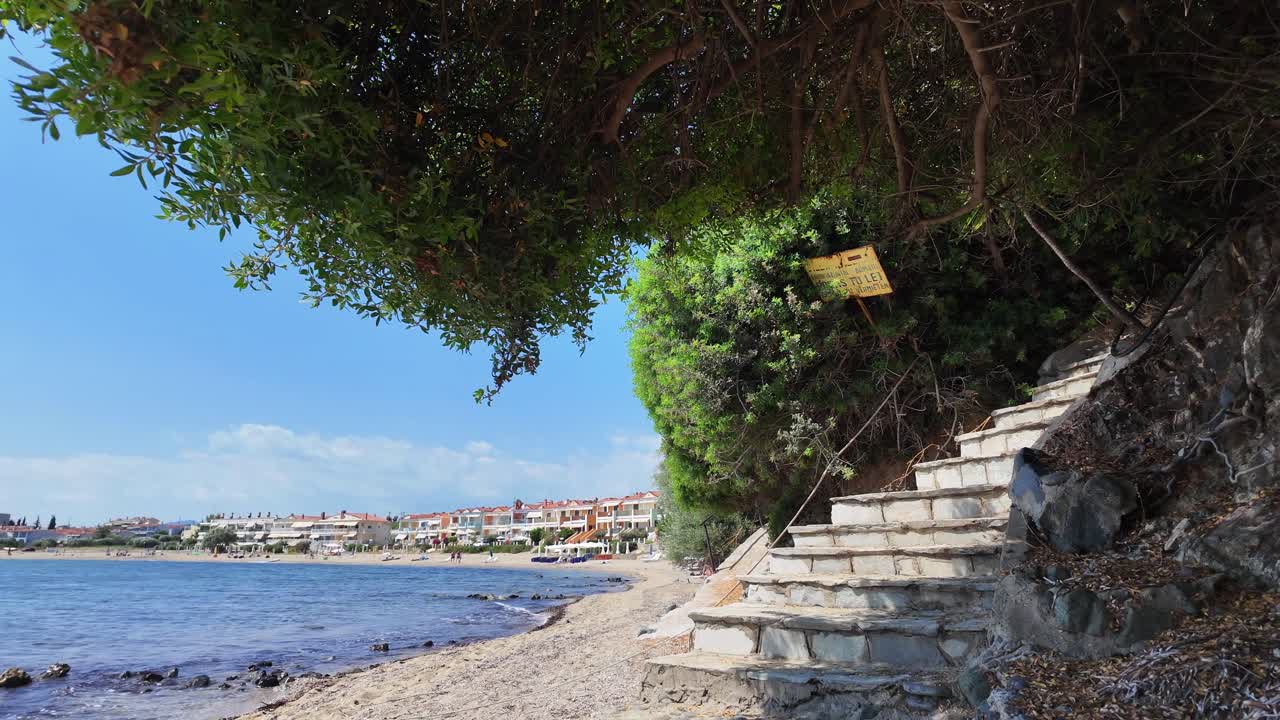 Halkidiki beach Greece isolated seaside village countryside rural Yerakini summer holiday