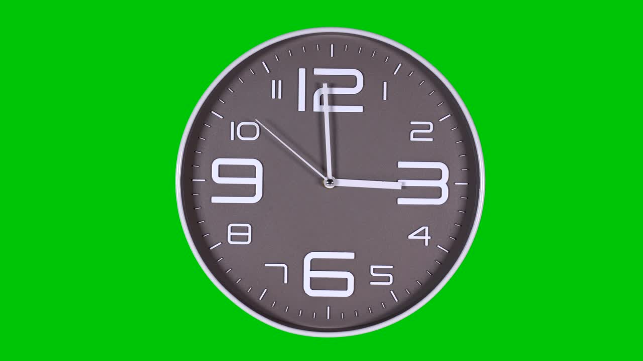 Wall clock on a green background