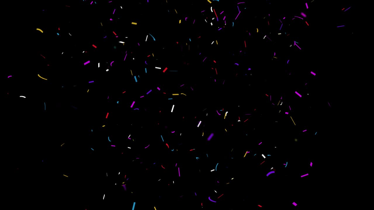 Colorful Confetti Particles Explosions Falling Animation