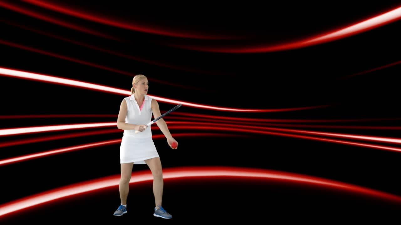 테니스를 하는 여자