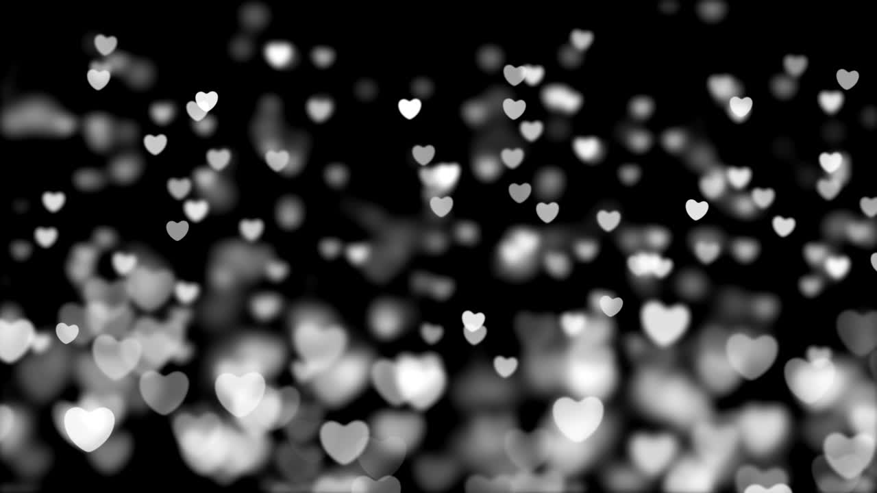 4k 부드러운 흑백 심장 배경 (loopable)