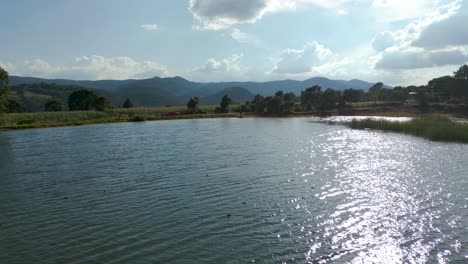 Lake-side-mountain-by-drone