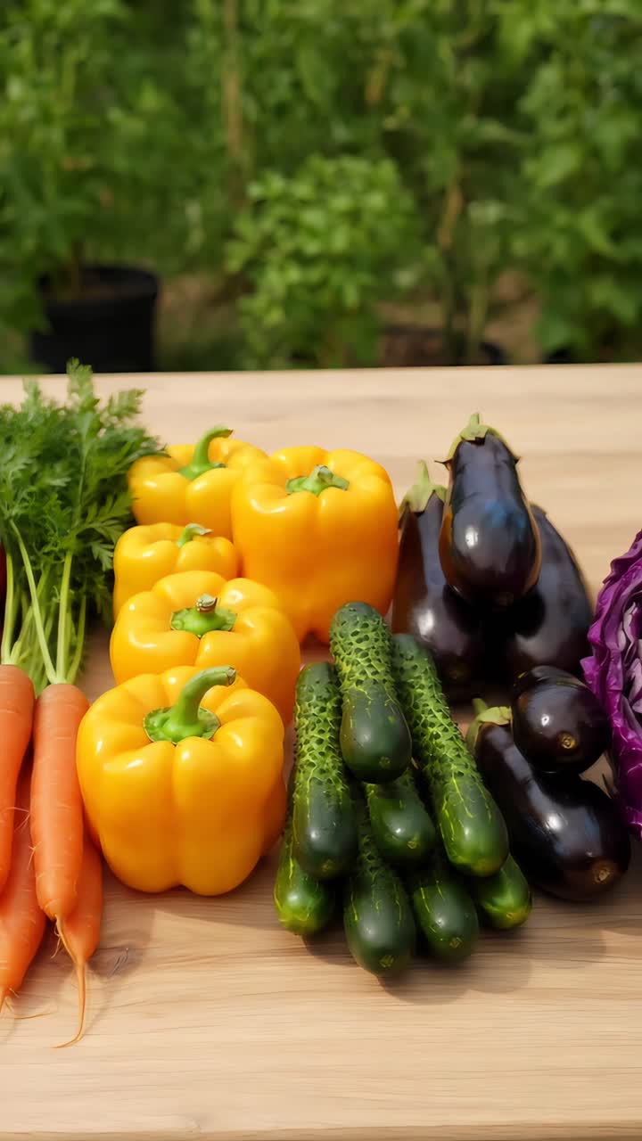 Fresh Organic Fruits and Vegetables 4K