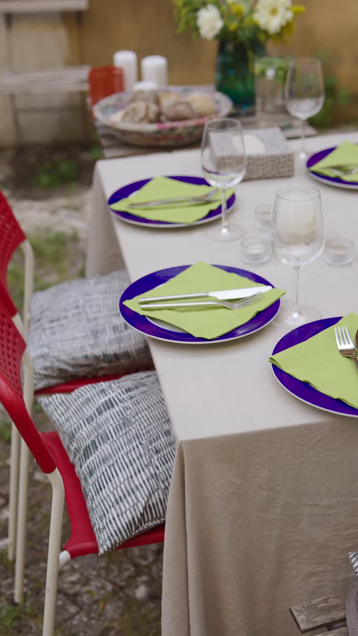 ajuste de la mesa de comedor al aire libre