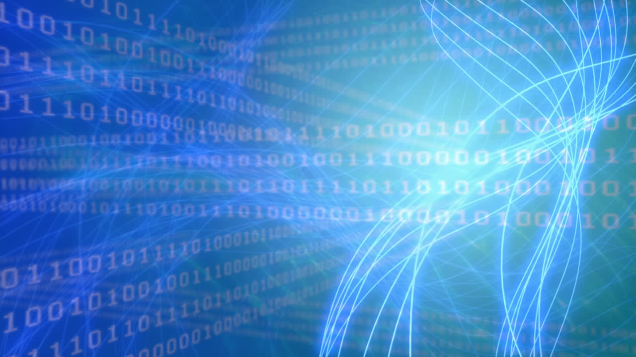 Digital animation of binary codes 