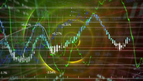 animación del procesamiento de datos sobre la cuadrícula sobre fondo azul