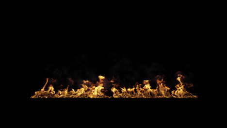 animación de fuego en fondo negro