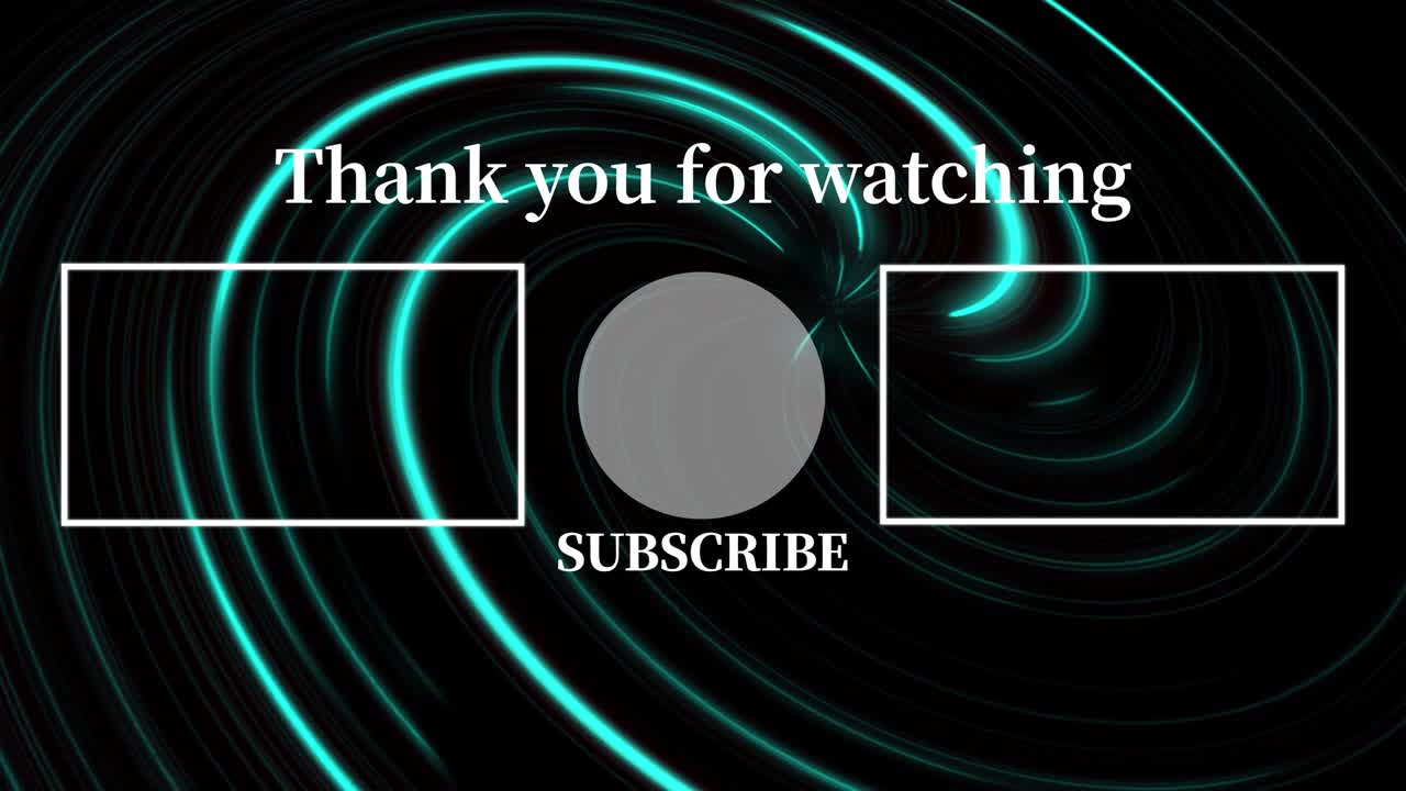 Vortice neon, schermata finale animata