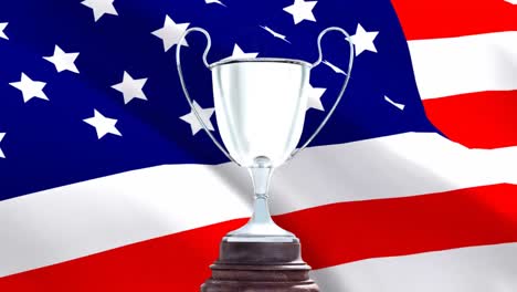 Bandera-Americana-Con-Trofeo