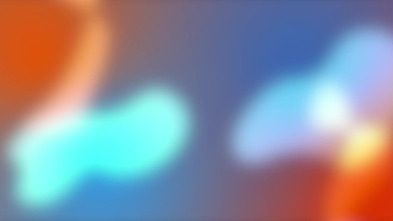 fondo borroso abstracto con manchas de luz, video en bucle. gradiente naranja, rojo y azul