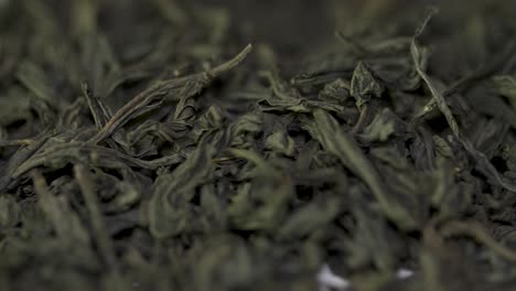 close-up of black tea leaves