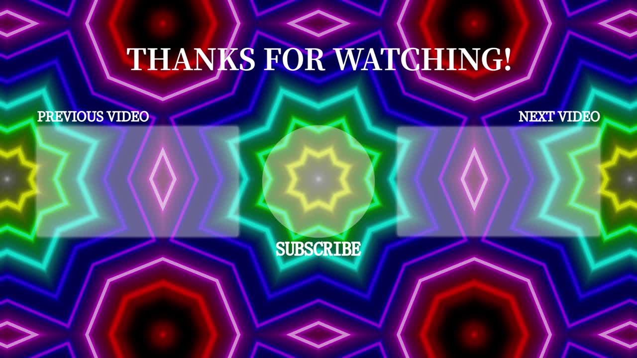 patrón de signo de neón tarjeta de finalización pantalla de finalización gráficos de movimiento